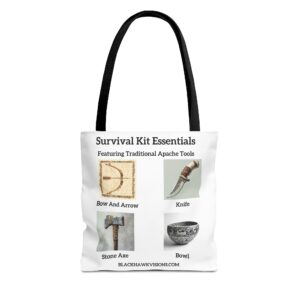 Eco-Friendly Tote Bag – Survival Kit Essentials: Traditional Apache Tools