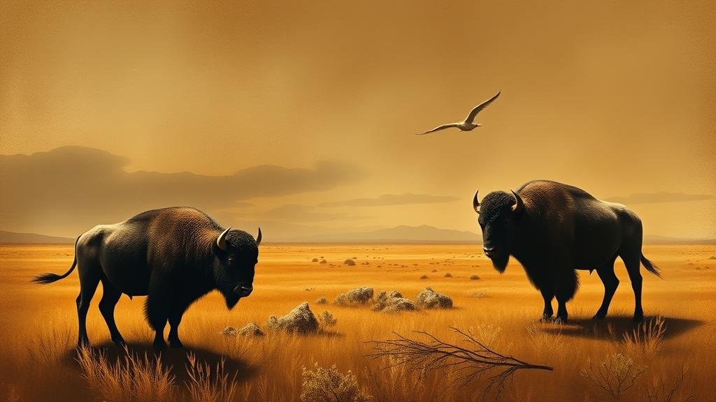 You are currently viewing The Black Bison – Tahoma’s Encounter With a Legendary Phantom Bison That Roamed the Plains Near Quemado Lake, Said to Be the Guardian of the Land